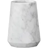 Kleine wolke Zahnputzbecher "Carrara", weiß, B:8,5cm H:11,5cm L:8,5cm, Marmor, Zahnputzbecher, Zahnputzbecher