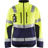 Blakläder Warnschutz Softshelljacke HIGH VIS - L - Gelb / Marineblau