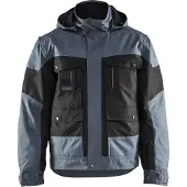 Blakläder Winterjacke mit Kapuze 4886 - S - schwarz / grau