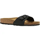 Birkenstock Madrid Damen-Pantoletten in Schwarz – weite Passform