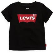 Levi's Kids T-Shirt KIDS "LVB BATWING TEE", Jungen, Gr. 10/140, schwarz, Single Jersey, Obermaterial: 100% Baumwolle, bedruckt, Basic schmal hüftlang, Rundhals, gerader Abschluss, Shirts T-Shirt, for BOYS