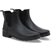 Hunter Orig al Frauen Raff ierte Schlank Fit Vegane Chelsea Stiefel Schwarz – undefined / Schwarz