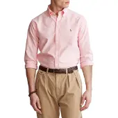 Ralph Lauren für Herren. 710792041003 Custom Fit Oxford-Hemd rosa (S), Lässig, Party, Baumwolle, Klassisch, Langarm