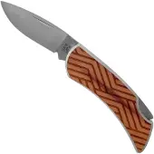 Case Cutlery Woodchuck Lines Brushed Stainless Steel Executive Lockback Taschenmesser