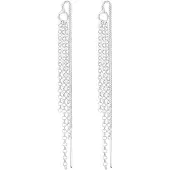 Elli Paar Ohrhänger "Ohrringe Durchzieher Ketten Style Elegant 925 Silber" Gr. 100, silber, Ohrringe, Damen, 100, ohne Stein, Silber 925 (Sterlingsilber), Paar Ohrhänger