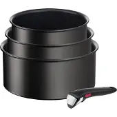 Tefal Ingenio Eco Resist L39792, Kochset, Schwarz, Aluminium, Titan, Schwarz, Thermo-Punkt