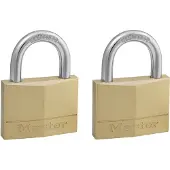 Master Lock 150eurt Messing Vorhängeschloss 50 Mm 2 Einheiten