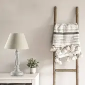 ONLI Tischlampe Raffy , für Wohn- / Esszimmer, Holz, Landhaus / Rustikal, Tischlampe