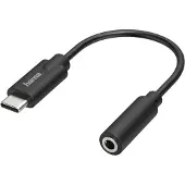 Hama 00200318, USB C, 3.5mm, Schwarz, Männlich, Weiblich, Gerade