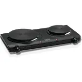 Haeger HP-02B.013A, Schwarz, Arbeitsplatte, 42.5 cm, Wälzfräser, Emailliert, 2 Zone(n)