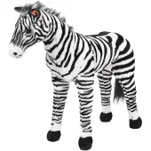 vidaXL Kuscheltier "Tautendorf" aus Polyester in Schwarz und Weiß. Abmessungen (B/H) 81x66 cm