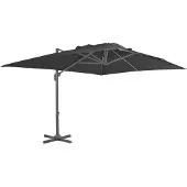 vidaXL Ampelschirm mit Aluminiummast 400 x 300 cm Anthrazit