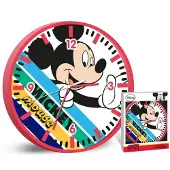 VProDeti Wanduhr - Disney Mickey - rot - 25 cm