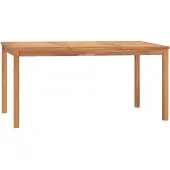 vidaXL Garten-Esstisch 160x80x77 cm Massivholz Teak