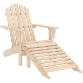 vidaXL Adirondack-Gartenstuhl mit Fußteil Massivholz Tanne