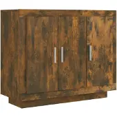 vidaXL Sideboard Räuchereiche 92x35x75 cm Holzwerkstoff