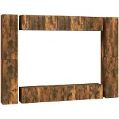 vidaXL 10-tlg. TV-Schrank-Set Räuchereiche Holzwerkstoff