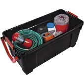 EDM Aufbewahrungsbox mit Rädern Iris Schwarz/Rot Polypropylen 170 L 49 x 103 x 50 cm