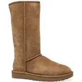 Ugg für Damen. 1016224 Lederstiefel W Classic Tall II braun (37), Wohnung, 1 bis 3 cm, Keine, Lässig