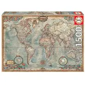 Educa Politische Weltkarte Puzzle 1500 Stücke