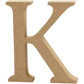 Creativ Company Buchstabe, K, H 13 cm, Stärke: 2 cm, MDF, 1Stck
