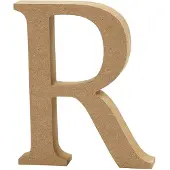 Creativ Company Buchstabe, R, H 13 cm, Stärke: 2 cm, MDF, 1Stck