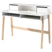 Vipack Kinderschreibtisch "Kiddy", weiß (weiß, natur), B:120cm H:87cm T:60cm, Tische, Kinderschreibtisch, Jugendschreibtisch, Schreibtisch