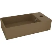 vidaXL Badezimmer-Waschbecken mit Überlauf Keramik Matt Creme