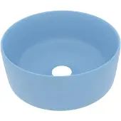 vidaXL s Waschbecken Rund Matt Hellblau 40x15 cm Keramik