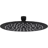 vidaXL Regenbrause Edelstahl 20 cm Rund Schwarz