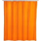 Wenko Duschvorhang "Uni Orange", orange, B:180cm H:200cm, Polyester, Duschvorhänge, Duschvorhang, Höhe 200 cm, Polyester, waschbar