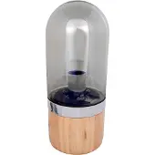 Kayoom Tischleuchte "Tischlampe Malbi 525", grau (grau, holz), 1, H: 33cm, 1 Stk., Leuchten, hochwertig, außergewöhnlich, handgefertigt, Tischleuchte