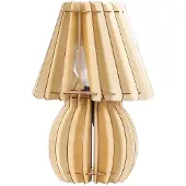 Kayoom Tischleuchte "Tischlampe Gino Holz", braun (holz), 1, H: 40cm, 1 Stk., Leuchten, modern, vielseitig kombinierbar, Tischleuchte