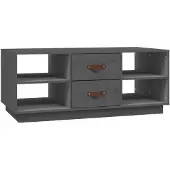 vidaXL Couchtisch Grau 100x50x41 cm Massivholz Kiefer