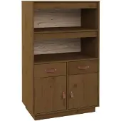 vidaXL Highboard Honigbraun 67x40x108,5 cm Massivholz Kiefer