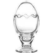 Clayre & Eef Glastopf Ei Ø 8x16 cm Transparant Glas