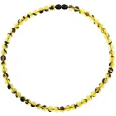 Ostsee-Schmuck Gliederkette "Kette Kugel 8 mm Kette Kugel 8 mm" Gr. 42, grün (weiß, neutral), Halsketten, Damen, 42cm, Bernstein, L: 42, Gliederkette