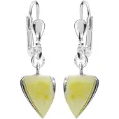 Ostsee-Schmuck Paar Ohrhänger "Ohrhänger Lara Ohrhänger Lara", weiß (weiß, neutral), Ohrringe, Damen, 29x8mm, Silber 925 (Sterlingsilber), Paar Ohrhänger