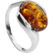 Ostsee-Schmuck Fingerring "- Melanie - Silber 925/000 - Bernstein" Gr. 58, silber (silber 925, silberfarben, weiß), Fingerringe, Damen, 58, Fingerring