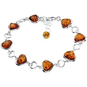 Ostsee-Schmuck Armband "Armband Herz Armband Herz", silber (weiß, neutral), Armbänder, Damen, 18,5-20,5, Silber 925 (Sterlingsilber), Armband