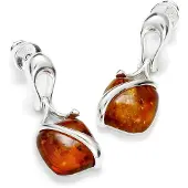 Ostsee-Schmuck Paar Ohrhänger "- Eni - Silber 925/000 - Bernstein" Gr. 25, silber (silber 925, silberfarben, weiß), Ohrringe, Damen, 25, Silber 925 (Sterlingsilber), Paar Ohrhänger