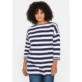 Sheego 3/4-Arm-Shirt Marine
