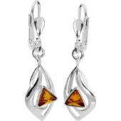 Ostsee-Schmuck Paar Ohrhänger "Ohrhänger Sadie Ohrhänger Sadie", weiß (weiß, neutral), Ohrringe, Damen, 35 x 9mm, Silber 925 (Sterlingsilber), Paar Ohrhänger