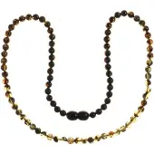 Ostsee-Schmuck Gliederkette "Kette Kugel 5 mm Kette Kugel 5 mm" Gr. 42, grün (weiß, neutral), Halsketten, Damen, 42cm, Bernstein, L: 42, Gliederkette