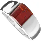 Ostsee-Schmuck Ring - Marja - Silber 925/000 - Bernstein Silber