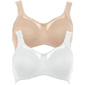 Anita Entlastungs-BH "Komfort BH Clara", Damen, Gr. 90, Cup F, bunt (weiß beige), Obermaterial: 85% Polyamid PA. 15% Elasthan EL., BHs Entlastungs-BH