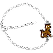 Ostsee-Schmuck Armband - Katze - Silber 925/000 - Bernstein OSTSEE-SCHMUCK Silber