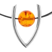 Ostsee-Schmuck Collier - Bernsteinkugel 16 mm - Bernstein - , Silber