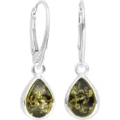 Ostsee-Schmuck Paar Ohrhänger "Ohrhänger Enela Ohrhänger Enela", weiß (weiß, neutral), Ohrringe, Damen, 31 x 9mm, Silber 925 (Sterlingsilber), Paar Ohrhänger