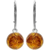 Ostsee-Schmuck Paar Ohrhänger "- Dolores - Silber 925/000 - Bernstein" Gr. 29, silber (silber 925, silberfarben, weiß), Ohrringe, Damen, 29, Silber 925 (Sterlingsilber), Paar Ohrhänger